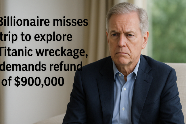 Billionaire Misses Trip to Explore Titanic Wreckage, Demands Refund of $900,000